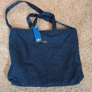 NWT LARGE DENIM ADIDAS TOTE BAG